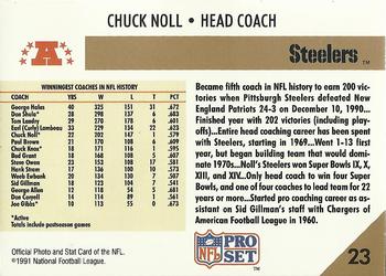 1991 Pro Set #23 Chuck Noll Back