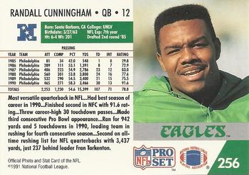 1991 Pro Set #256 Randall Cunningham Back