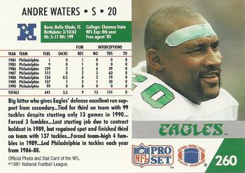 1991 Pro Set #260 Andre Waters Back