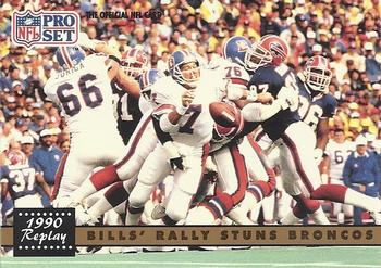 1991 Pro Set #326 Bills' Rally Stuns Broncos Front