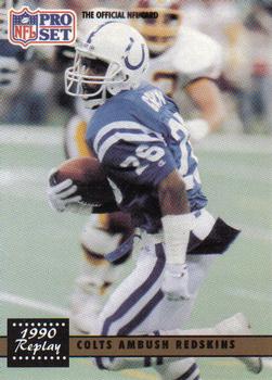 1991 Pro Set #338 Colts Ambush Redskins Front