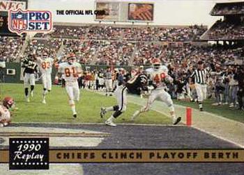 1991 Pro Set #339 Chiefs Clinch Playoff Berth Front