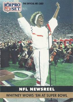 1991 Pro Set #350 Whitney Wows 'Em At Super Bowl Front