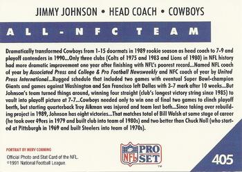 1991 Pro Set #405 Jimmy Johnson Back