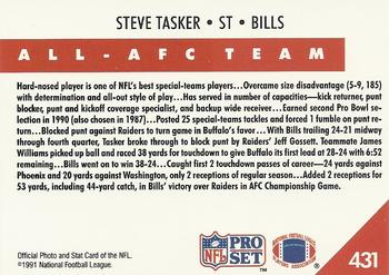 1991 Pro Set #431 Steve Tasker Back