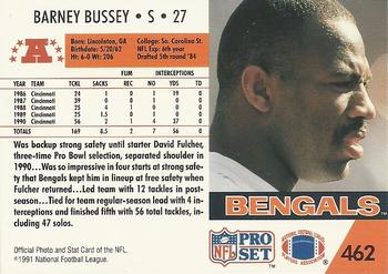 1991 Pro Set #462 Barney Bussey Back