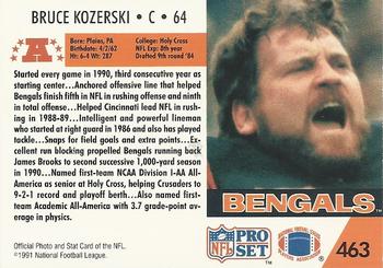 1991 Pro Set #463 Bruce Kozerski Back