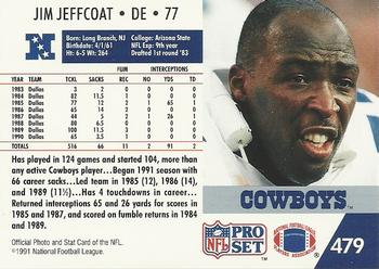 1991 Pro Set #479 Jim Jeffcoat Back