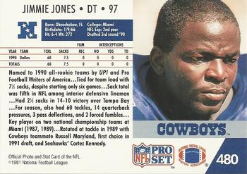 1991 Pro Set #480 Jimmie Jones Back