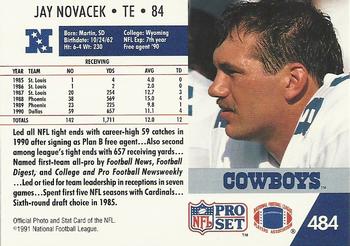 1991 Pro Set #484 Jay Novacek Back