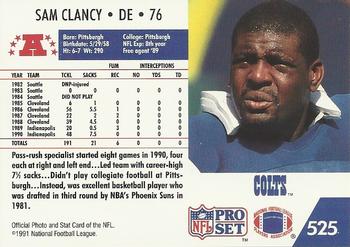 1991 Pro Set #525 Sam Clancy Back