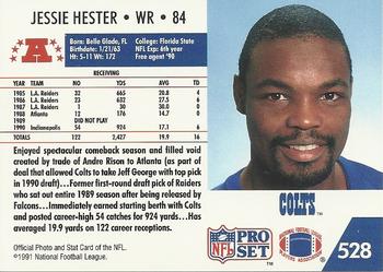 1991 Pro Set #528 Jessie Hester Back