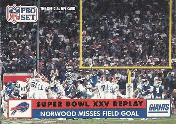 1991 Pro Set #54 Norwood Misses Field Goal Front