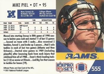 1991 Pro Set #555 Mike Piel Back