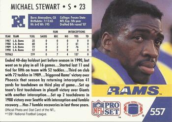 1991 Pro Set #557 Michael Stewart Back
