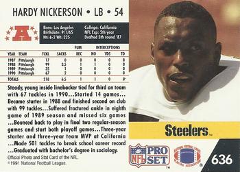 1991 Pro Set #636 Hardy Nickerson Back