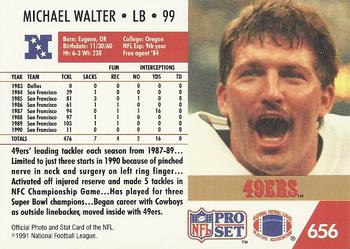 1991 Pro Set #656 Michael Walter Back
