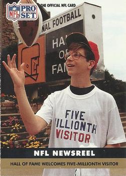 1991 Pro Set #689 Hall of Fame Welcomes Five-Millionth Visitor Front