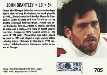 1991 Pro Set #705 John Brantley Back