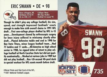 1991 Pro Set #735 Eric Swann Back
