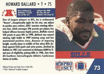 1991 Pro Set #73 Howard Ballard Back