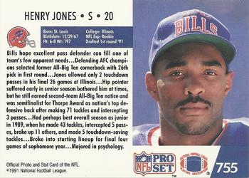 1991 Pro Set #755 Henry Jones Back