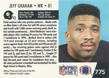 1991 Pro Set #775 Jeff Graham Back
