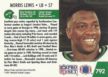 1991 Pro Set #792 Morris Lewis Back