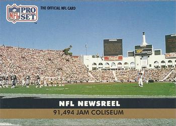 1991 Pro Set #814 91,494 Jam Coliseum Front