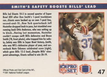 1991 Pro Set #47 Smith's Safety Boosts Bills' Lead Back