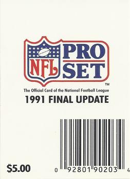 1991 Pro Set #NNO Final Update Cover/Checklist Front