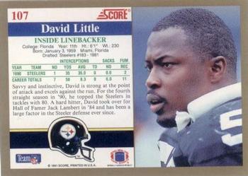 1991 Score #107 David Little Back