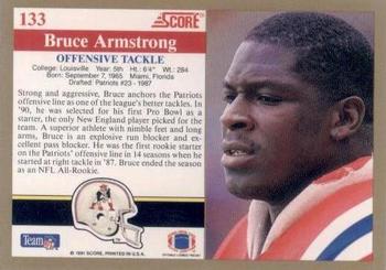 1991 Score #133 Bruce Armstrong Back