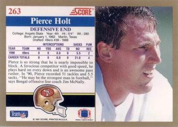 1991 Score #263 Pierce Holt Back