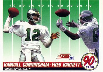 1991 Score #320 Randall Cunningham / Fred Barnett Front
