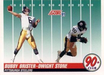 1991 Score #325 Bubby Brister / Dwight Stone Front