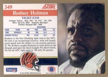 1991 Score #349 Rodney Holman Back