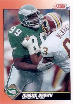 1991 Score #407 Jerome Brown Front