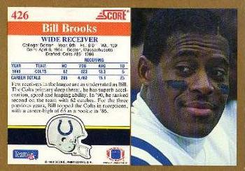 1991 Score #426 Bill Brooks Back