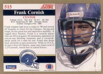 1991 Score #515 Frank Cornish Back