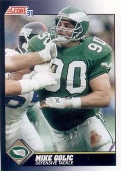1991 Score #519 Mike Golic Front