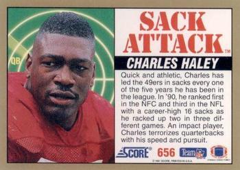 1991 Score #656 Charles Haley Back