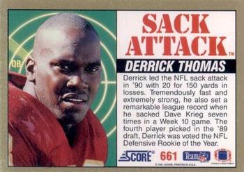 1991 Score #661 Derrick Thomas Back