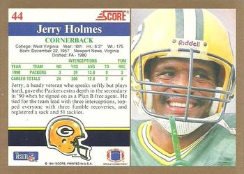 1991 Score #44 Jerry Holmes Back