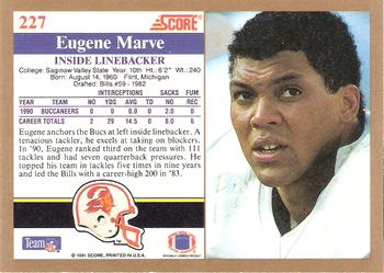 1991 Score #227 Eugene Marve Back