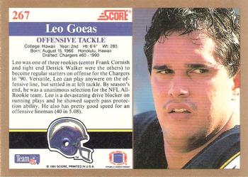 1991 Score #267 Leo Goeas Back