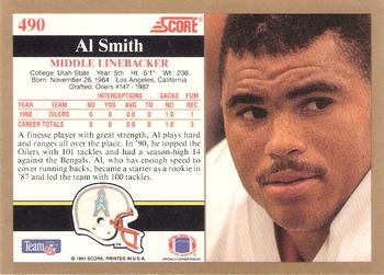 1991 Score #490 Al Smith Back