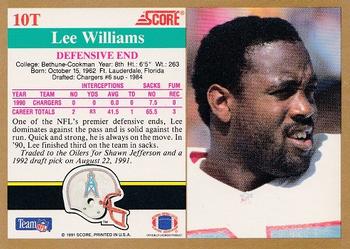 1991 Score Supplemental #10T Lee Williams Back