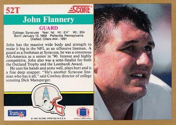 1991 Score Supplemental #52T John Flannery Back