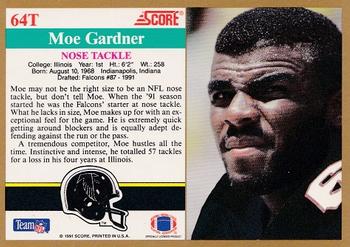 1991 Score Supplemental #64T Moe Gardner Back